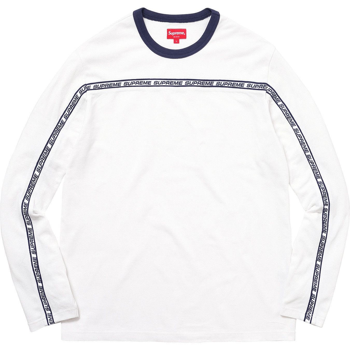 Tape Stripe L/S Pique Top view 7